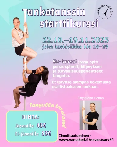 Tankotanssin starttikurssi 22.10.–19.11.2025